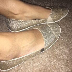 Sparkly Gold Flats